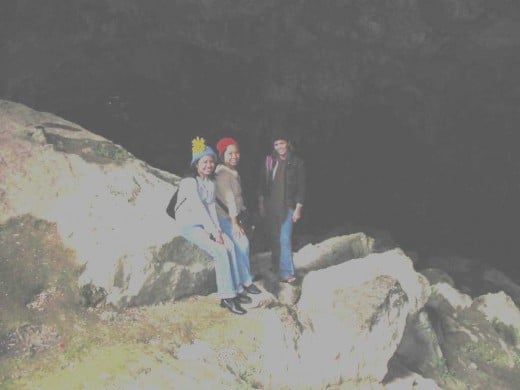 me with friends inside the cave, third from the right