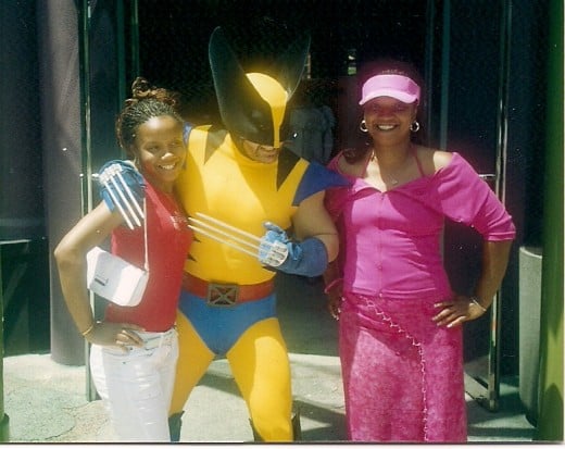 Me, my oldest and Wolverine!  Universal Studios, Florida