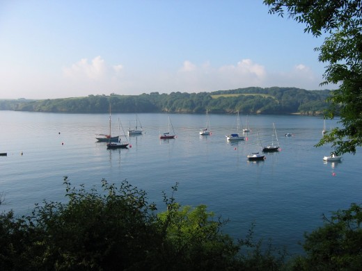 A picture of the Helford River in Cornwall.
