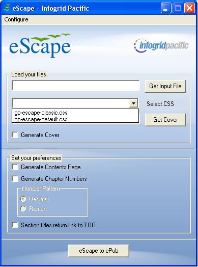 eScape: free ePub Creator