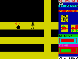 Chuckman needs a toolkit to dispose of that bomb on the ZX Spectrum