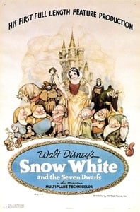 Snow White and the Seven Dwarfs is the first ever animated feature length film.