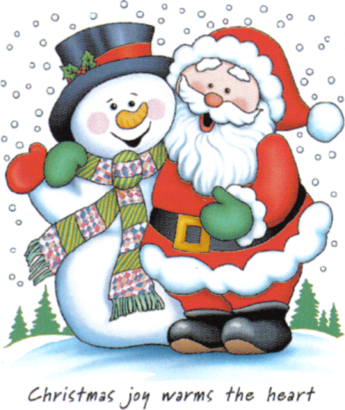 Santa Claus hugging Frosty-The Snowman (as cartoon characters) http://www.thetshirtgame.com/