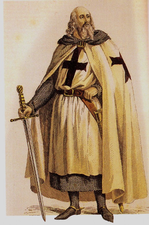 JACQUE DE MOLAY WAS THE LAST LEADER OF KNIGHTS TEMPLAR (BURNED AT THE STAKE)