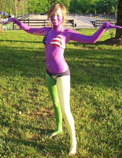 WARNING:  NEVER LEAVE A BORED CHILD ALONE WITH CANS OF PAINT....