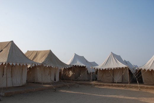 Khuri tents for overnight stay