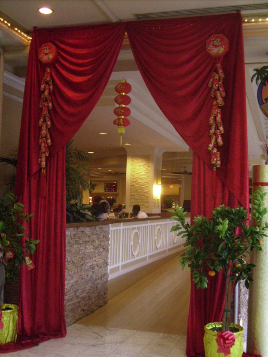 Restaurant in Las Vegas decorated for Chinese New Year
