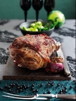 Roast Welsh Lamb with gin and cranberry