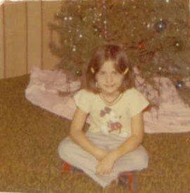 Gloria at Christmas time around 1971