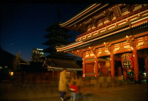The Asakusa Kannon at night. Asakusa, Tokyo.