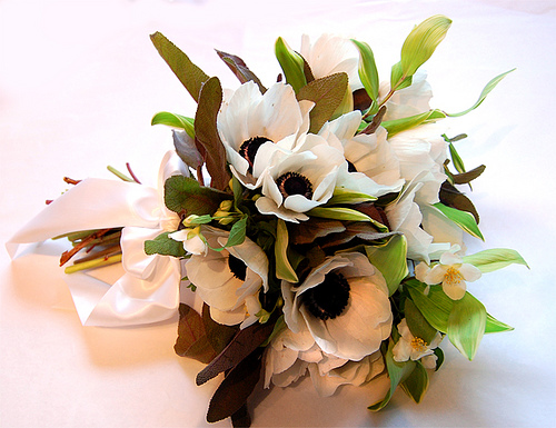 Anemones are popular for black and white weddings.