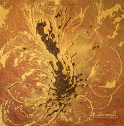 SHIVA UNVEILING - original fluidism painting by Robert Kernodle