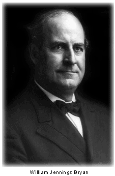 William Jennings Bryan (1860-1925) American lawyer, US Secretary of State under President Woodrow Wilson, Democratic Party nominee for President of the United States in 1896, 1900 and 1908