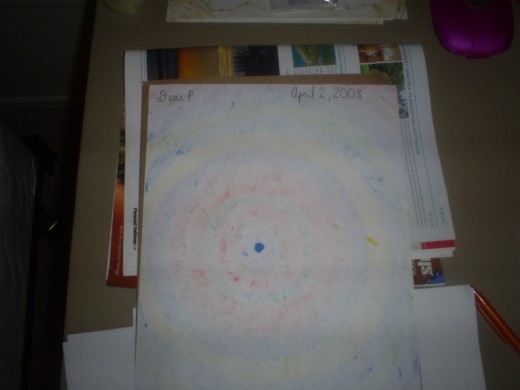 Flip over your art project and write a letter on the back.  You can even decorate the envelope with the same pattern if you wish.