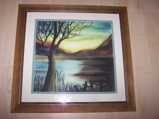 Pastel on board mounted and framed  