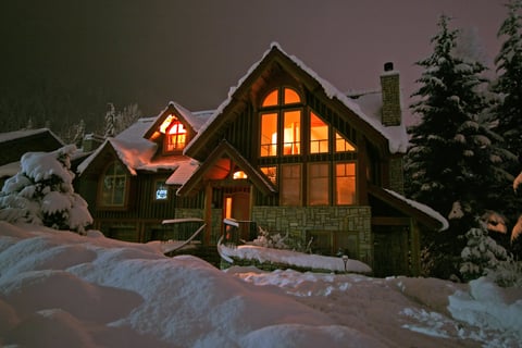 Vacation home in winter -- image credit: Robcocquyt | Dreamstime.com