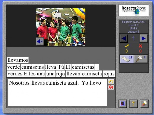 word structure in Rosetta. here, you put the mixed up sentence in order.