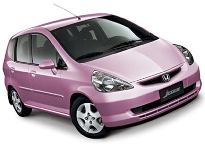Pink Honda Jazz