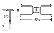 stainless steel H burner replacement for thermos BBQ.