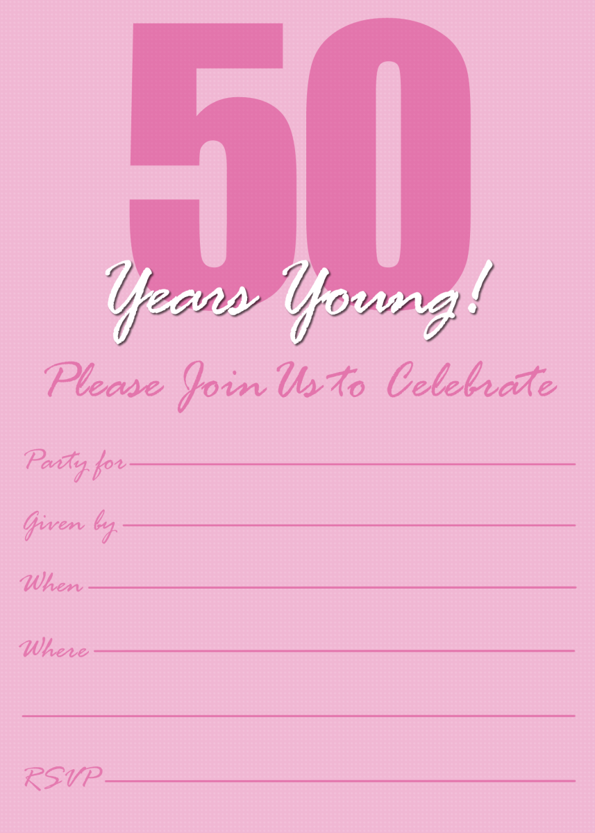 Free Printable 50th Birthday Party Invitation Templates HubPages