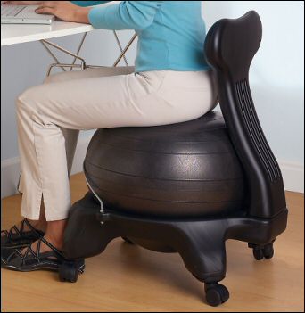 Yoga ball chairs work well for improving your balance and strengthening your core.