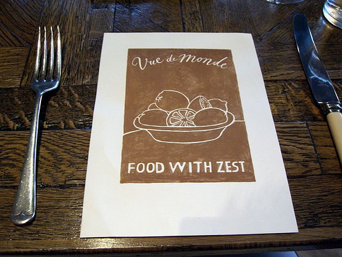 A simple menu cover