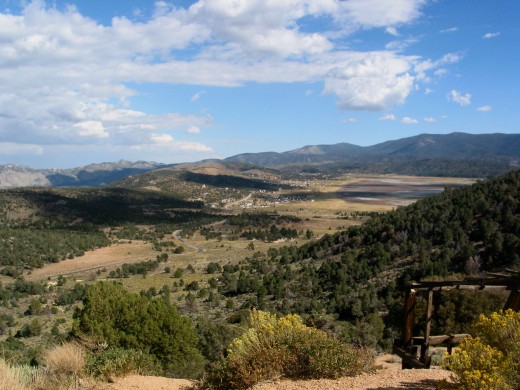 Looking at the Doble/Baldwin lake Area from the Baldwin Mine overlook.