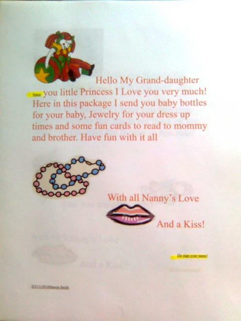 Sample Letter To My Granddaughter
