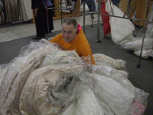 Even dads hoard wedding dresses!