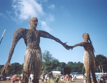 Wicker man and woman. Photo by Steve Andrews