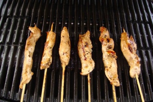 Marinated Grilled Chicken (skewers optional)