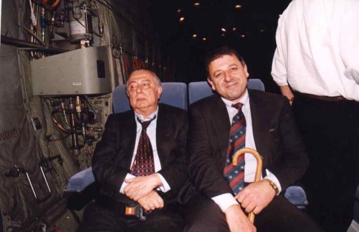 With President Kyprianou    Returning from Belgrade On a Military Airplane