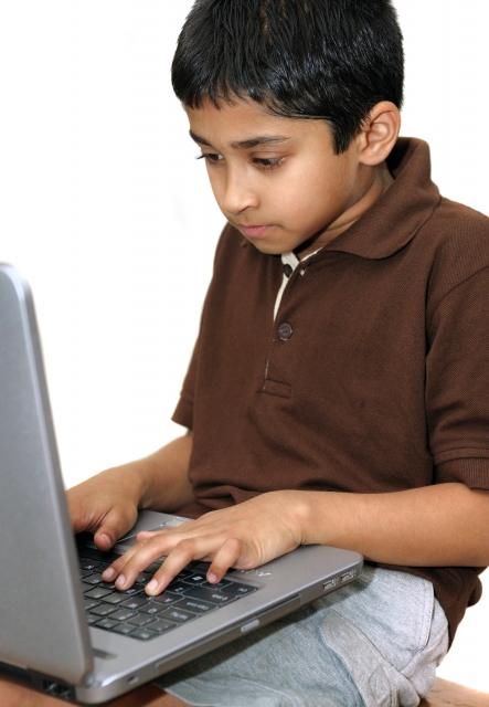 Boy with computer