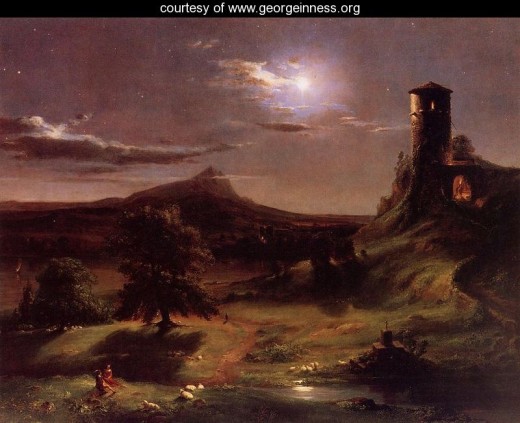 "MOONLIGHT IN VIRGINIA" BY GEORGE INNESS (1879) BIRMINGHAM MUSEUM OF ART
