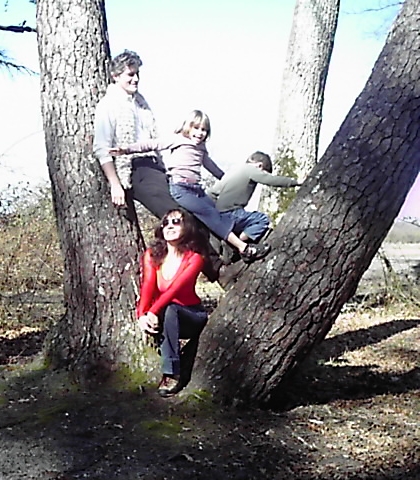 During a family walk, a well deserved rest.