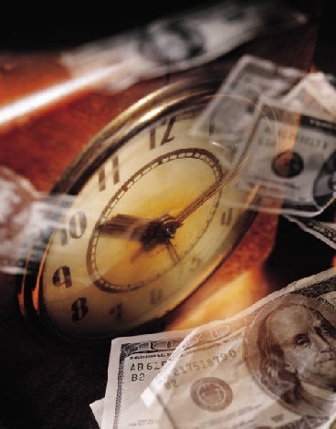 Exercise is the best investment you can make with your time and money - photo of clock and green backs
