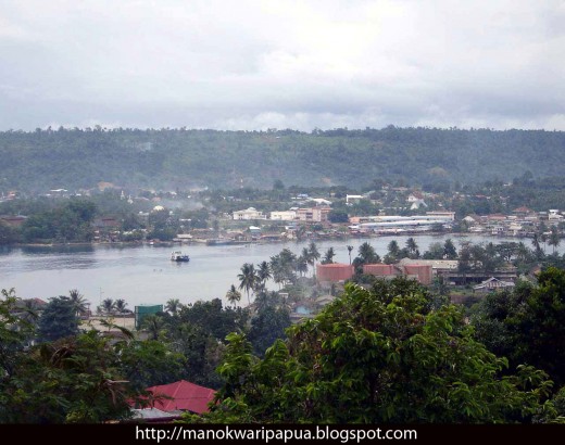 Manokwari the capital town of Papua Barat Province in the Republic of Indonesia