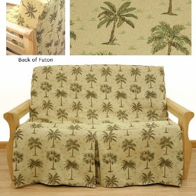 Skirted futon slipcovers
