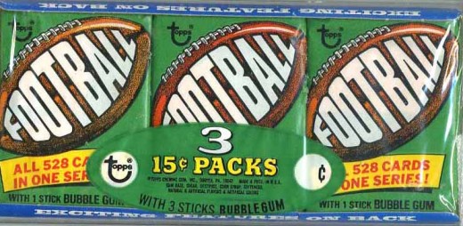 1974 Football Wax Pack Tray