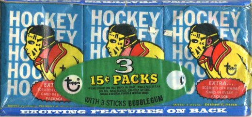 1974/75 Hockey Wax Pack Tray
