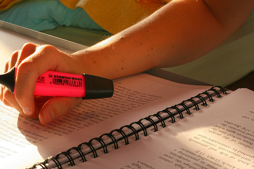 Highlighting makes it easy to have quick review.