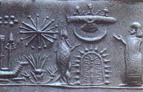 Ancient depiction of spaceship
