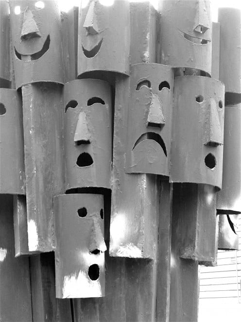Faces by Pro Hart. Broken Hill, NSW