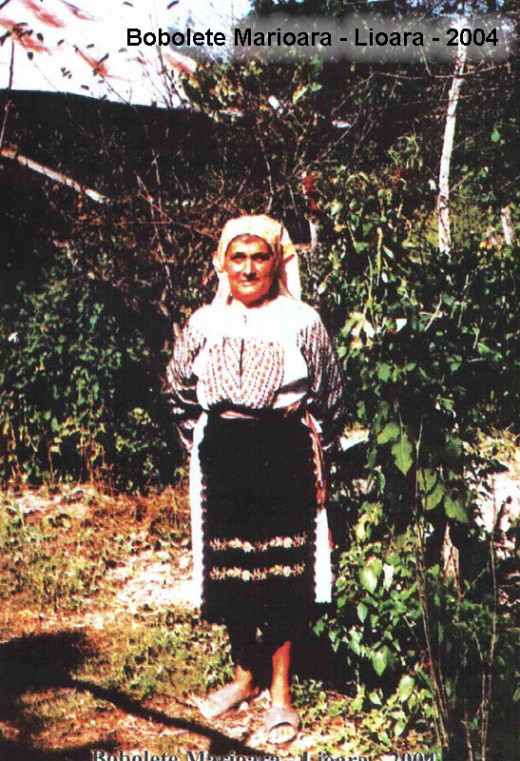 a villager in folkloric costume