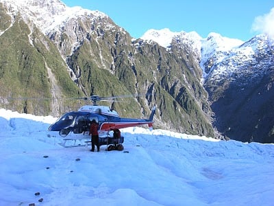 The helicopter on Franz Josef Glacier