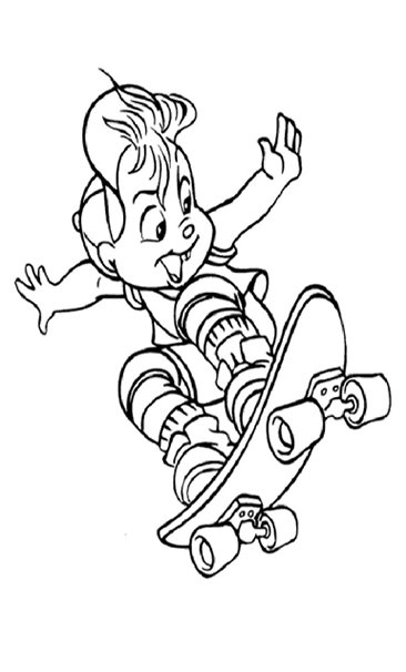 Alvin and the Chipmunks Kids Coloring Pages Chipettes Free Colouring Pictures