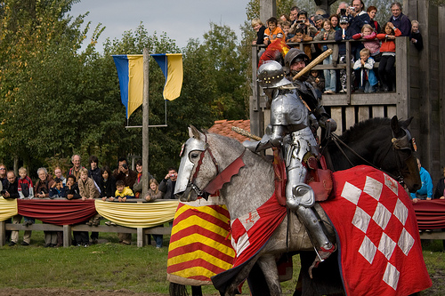 Jousting is a popular attraction at many renaissance fairs.