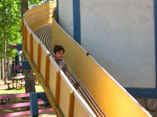 The slide at the renaissance towers.