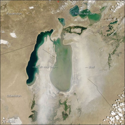 AERIAL IMAGE OF ARAL SEA AERIAL IMAGE OF ARAL SEA