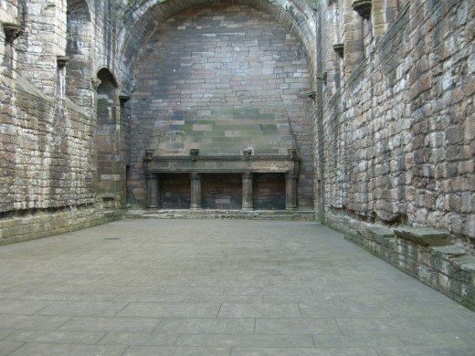 the grand hall and fireplace